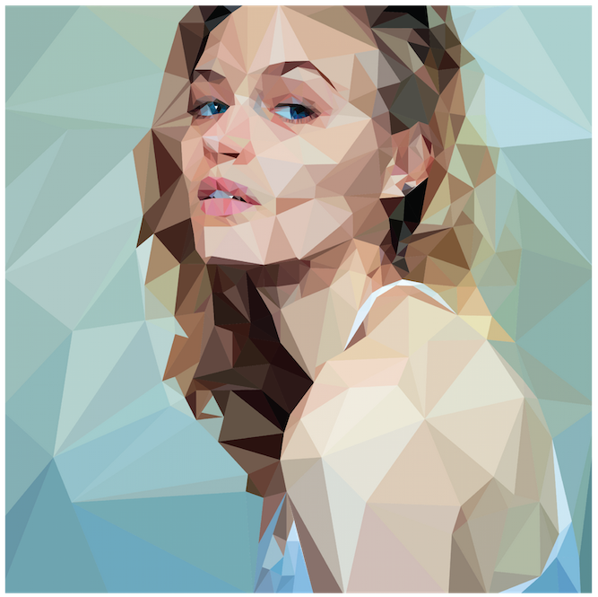 Lowpoly Portrait. | Videmus Art. Syd Wachs.